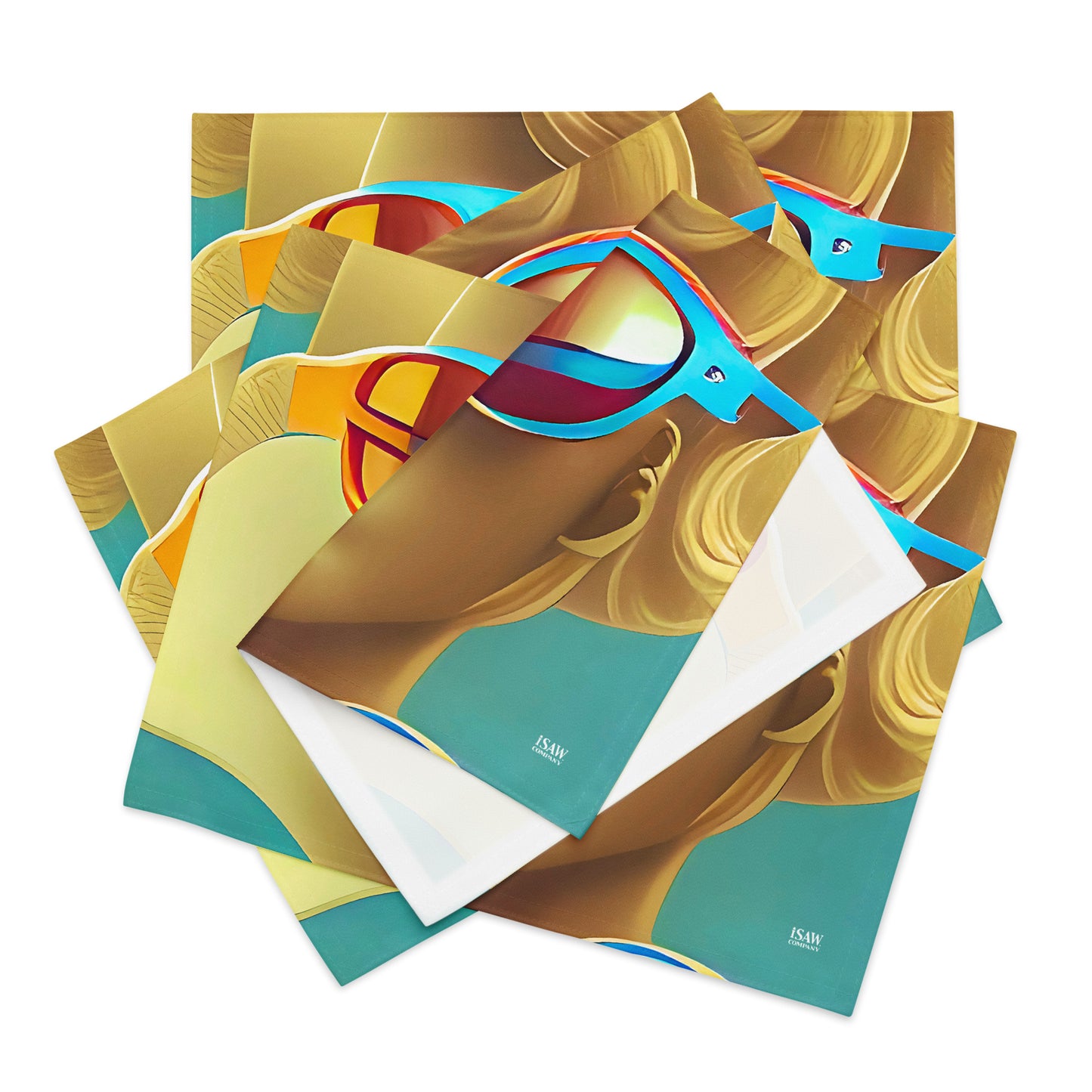 Retro Cool Blue - Placemat Set - iSAW Company