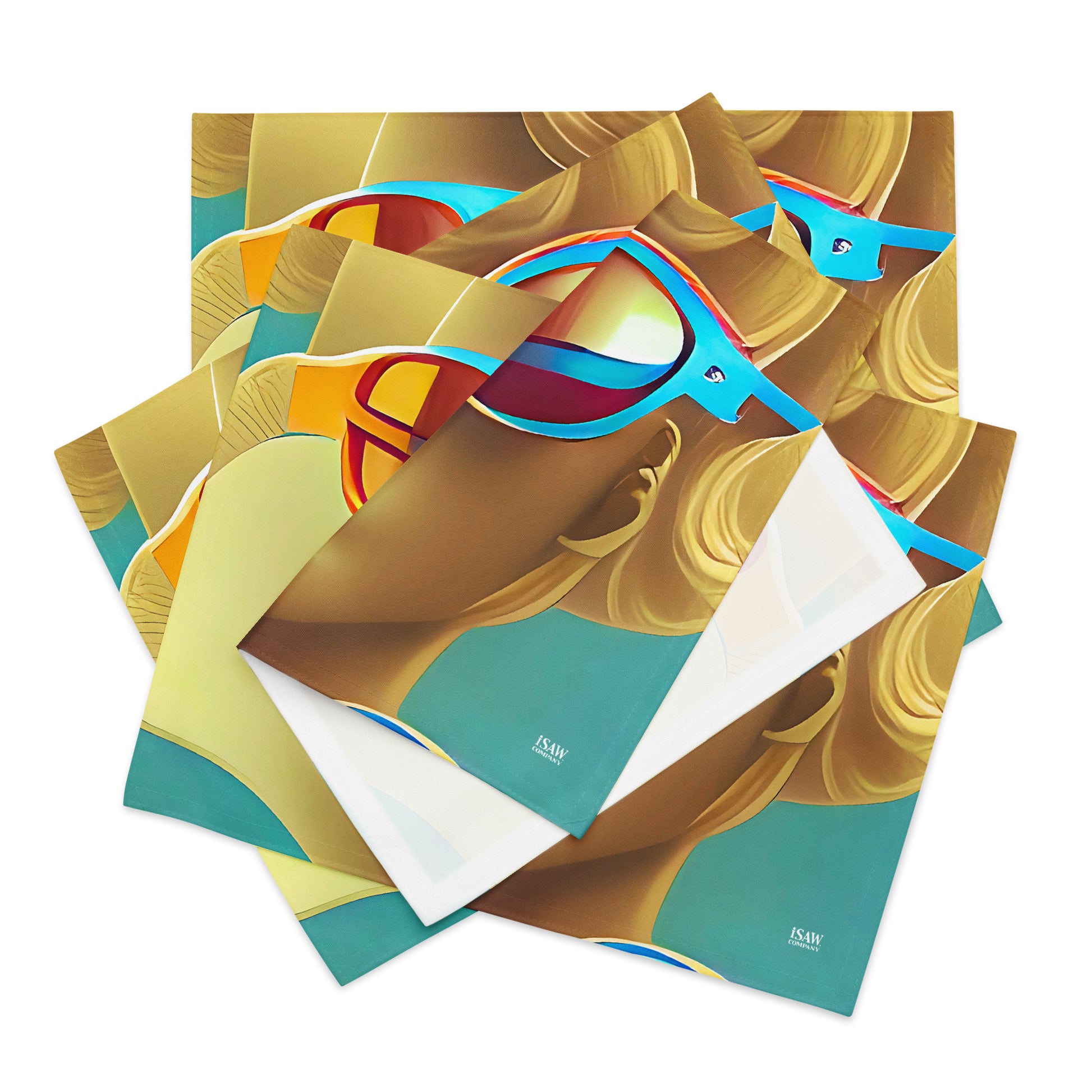 Retro Cool Blue - Placemat Set - iSAW Company