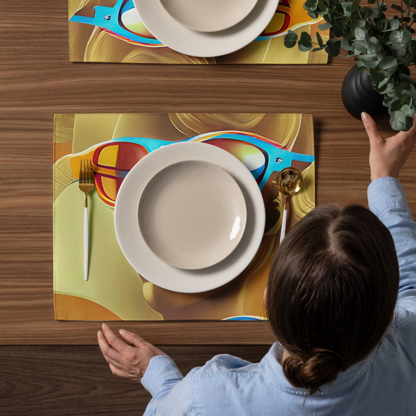 Retro Cool Orange - Placemat Set - iSAW Company