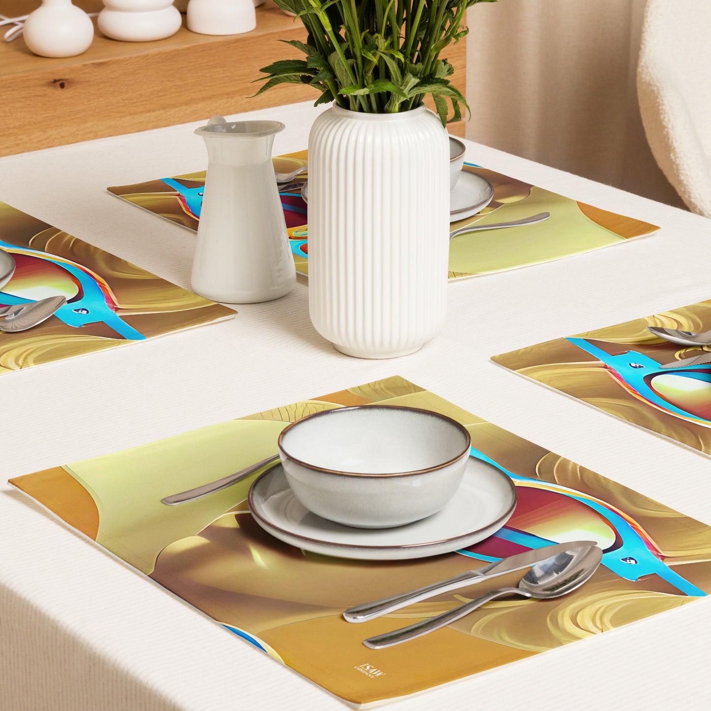 Retro Cool Orange - Placemat Set - iSAW Company