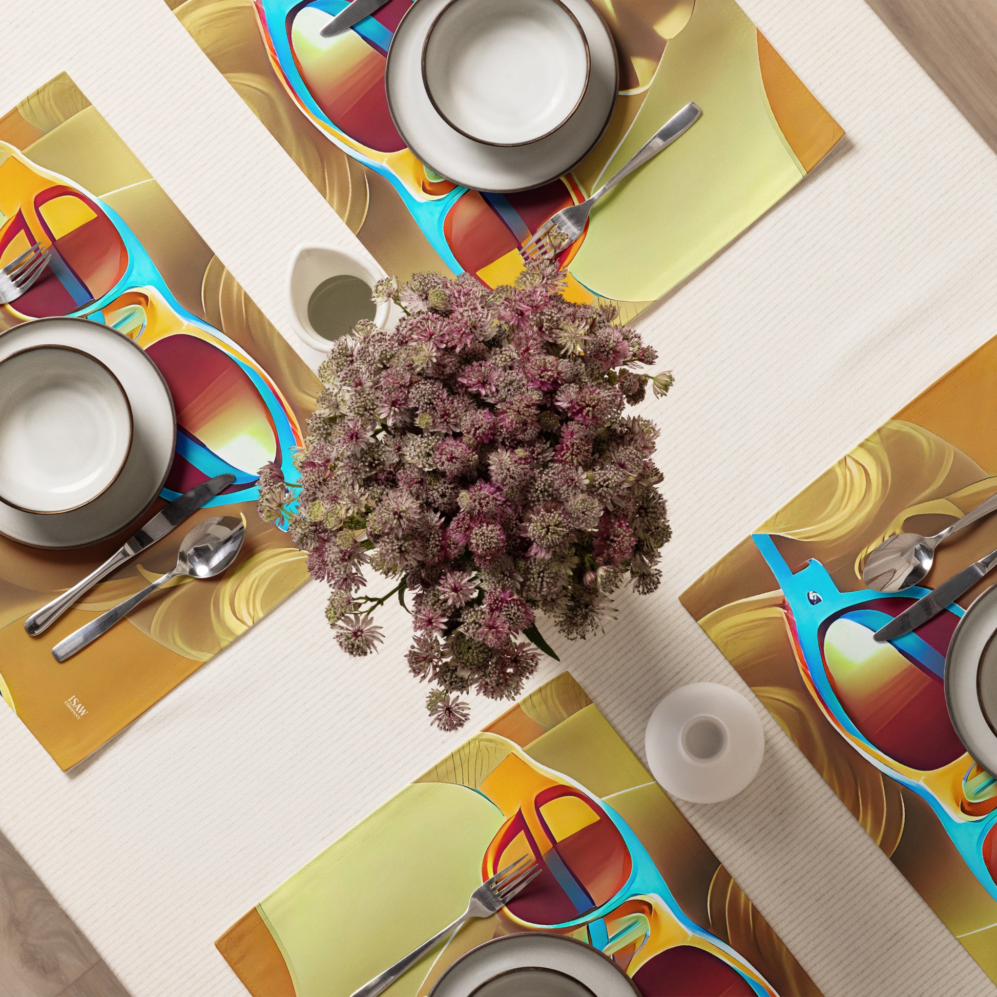 Retro Cool Orange - Placemat Set - iSAW Company