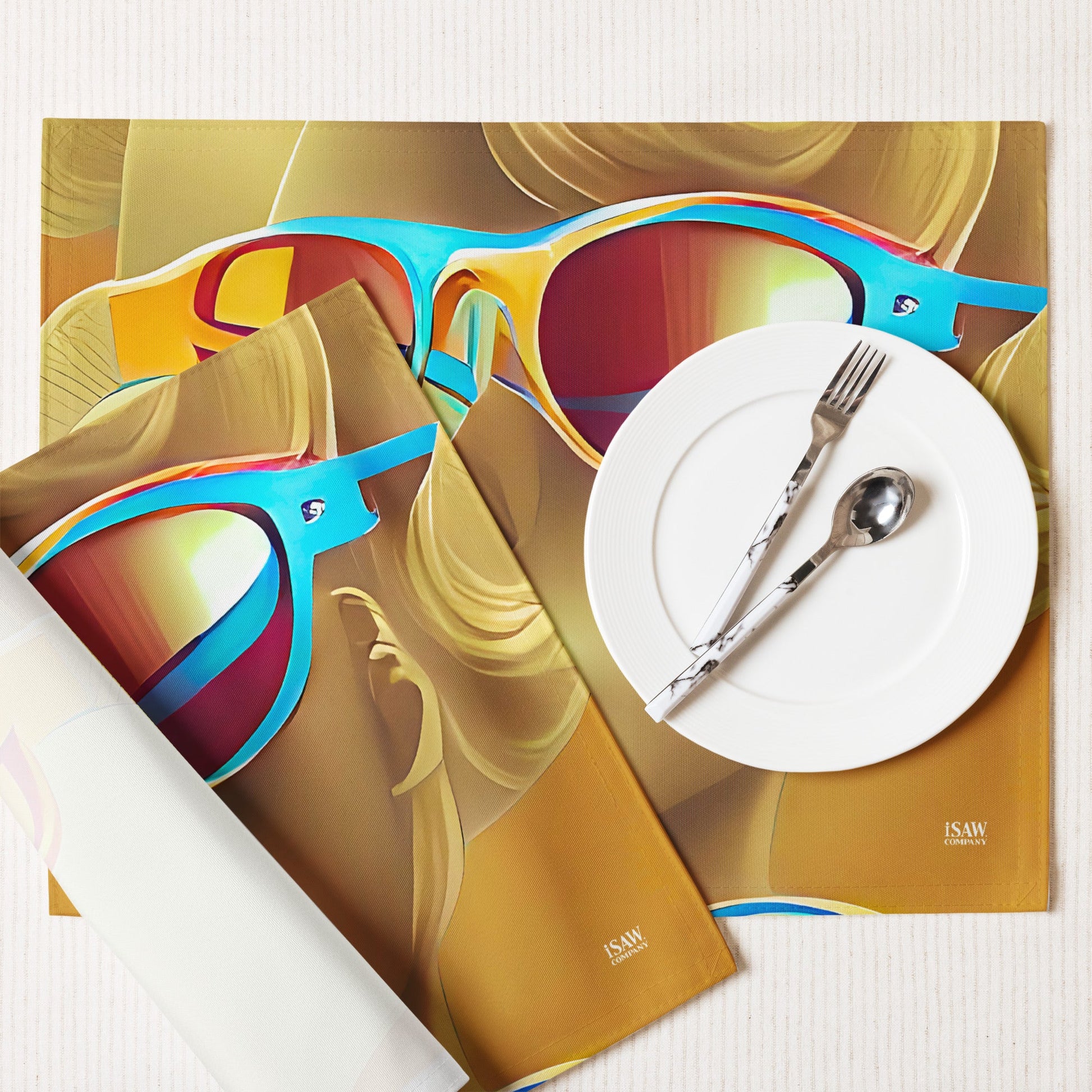 Retro Cool Orange - Placemat Set - iSAW Company