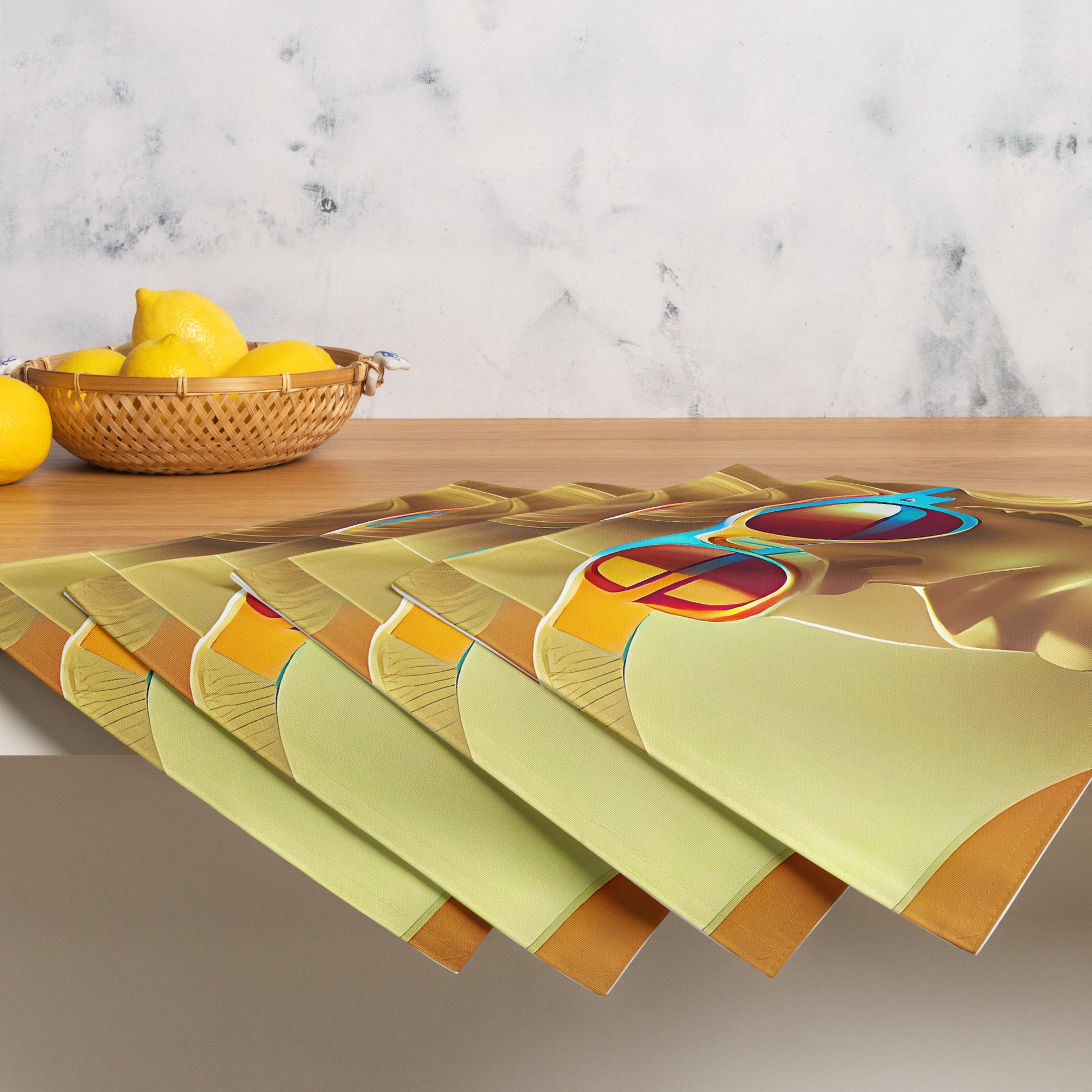 Retro Cool Orange - Placemat Set - iSAW Company