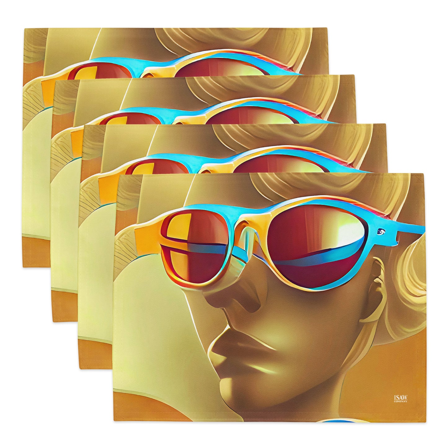 Retro Cool Orange - Placemat Set - iSAW Company