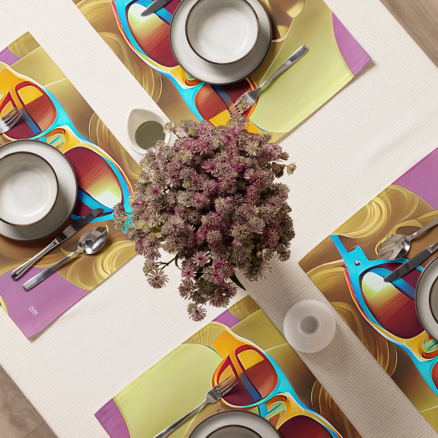 Retro Cool Pink - Placemat Set - iSAW Company