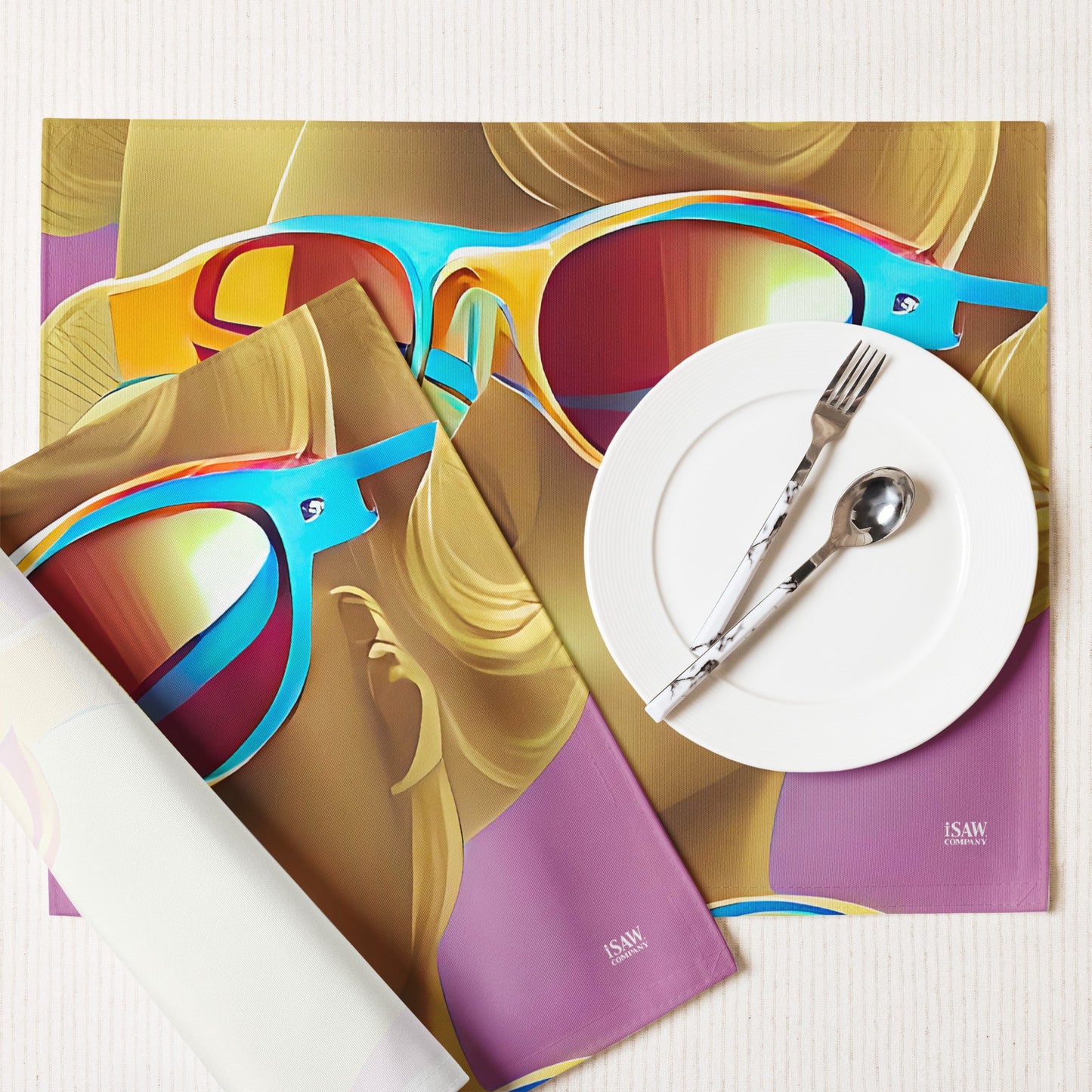 Retro Cool Pink - Placemat Set - iSAW Company