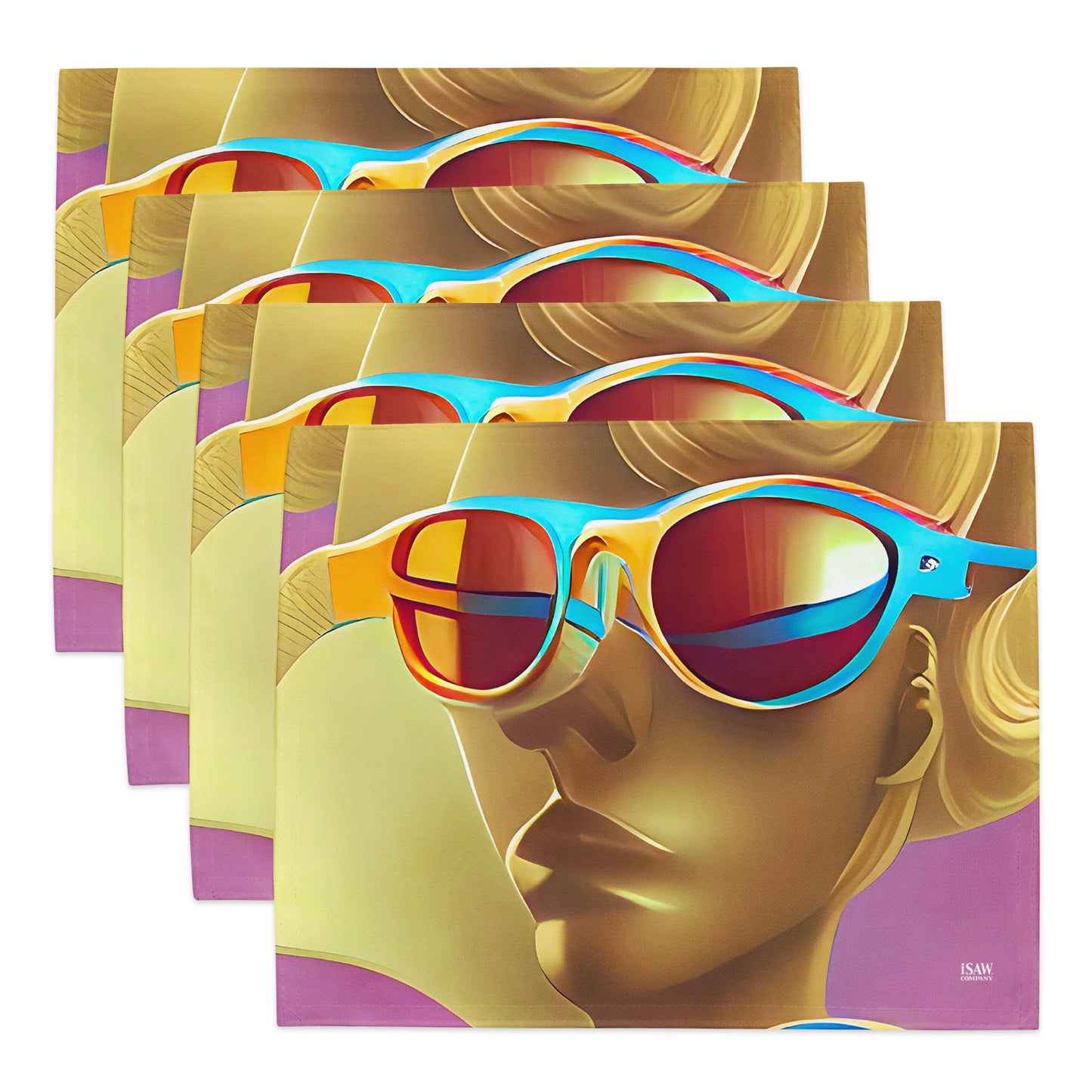 Retro Cool Pink - Placemat Set - iSAW Company