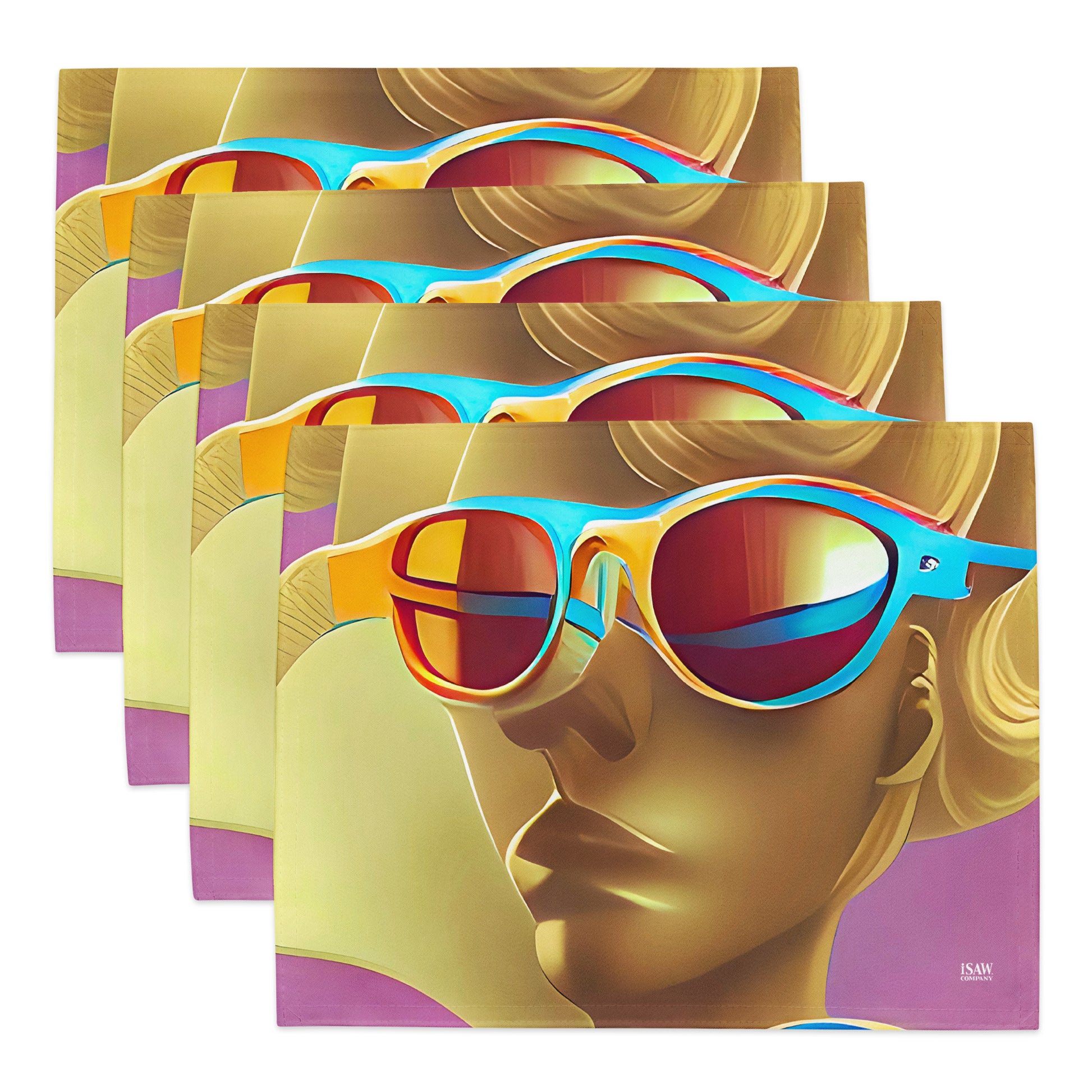 Retro Cool Pink - Placemat Set - iSAW Company