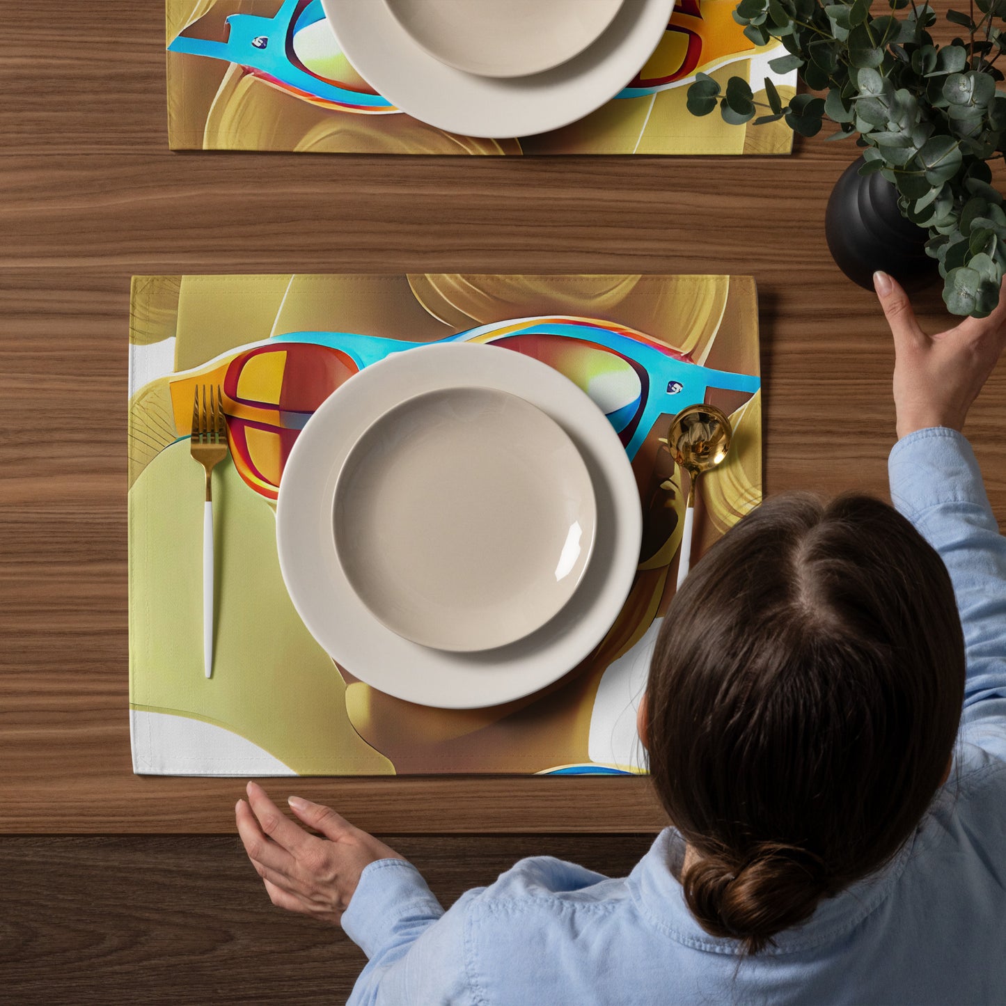 Retro Cool White - Placemat Set - iSAW Company