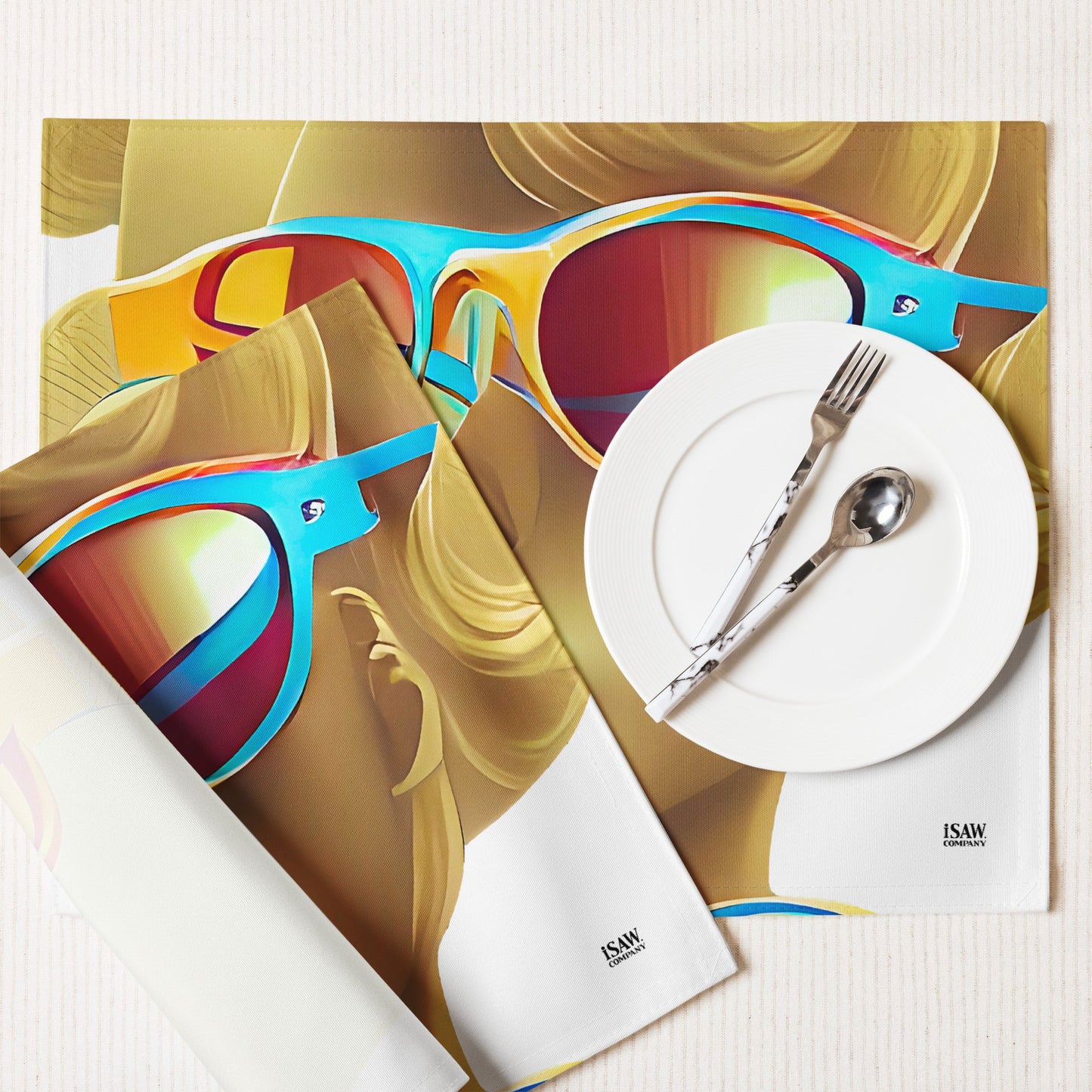 Retro Cool White - Placemat Set - iSAW Company