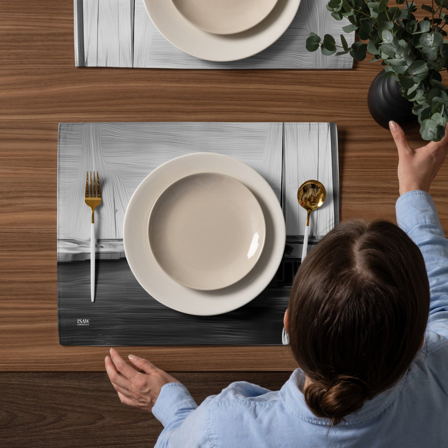 The Sleeping Yachts (at Night) - Placemat Set - iSAW Company