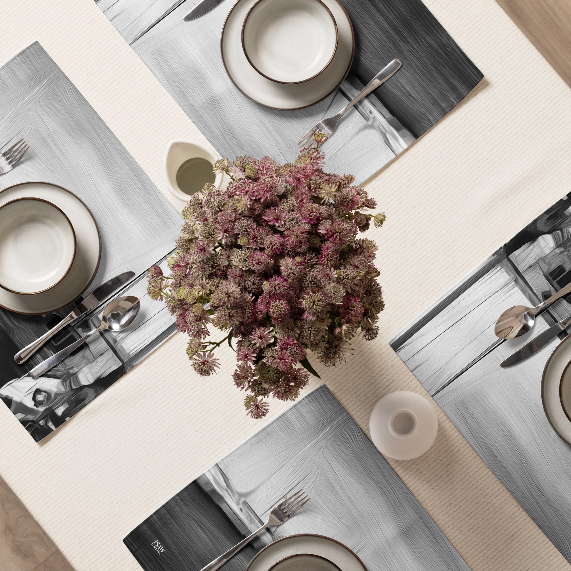 The Sleeping Yachts (at Night) - Placemat Set - iSAW Company