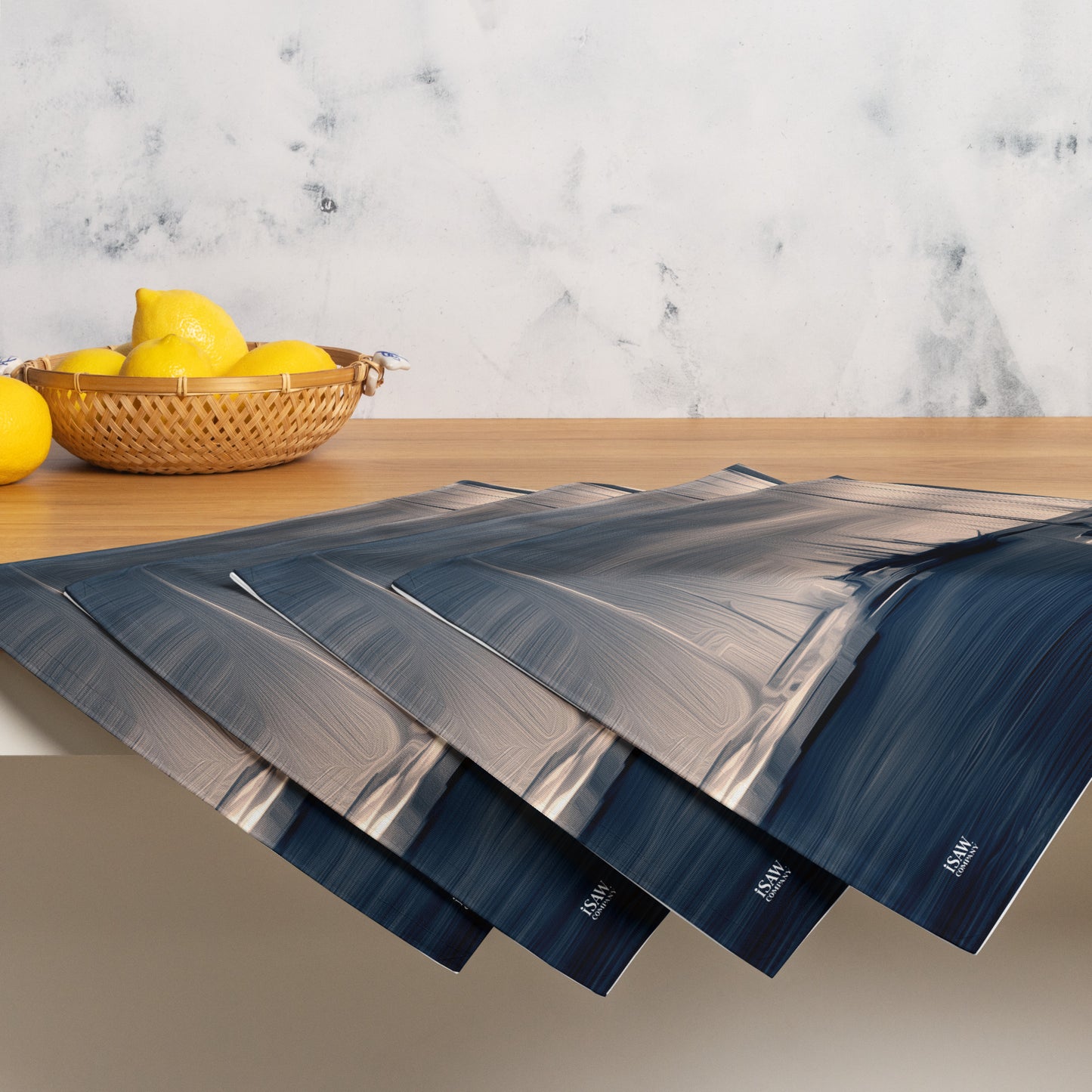 The Sleeping Yachts (at Sunrise) - Placemat Set - iSAW Company