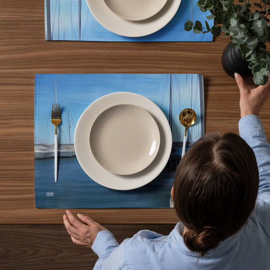 The Sleeping Yachts (at Morning) - Placemat Set - iSAW Company