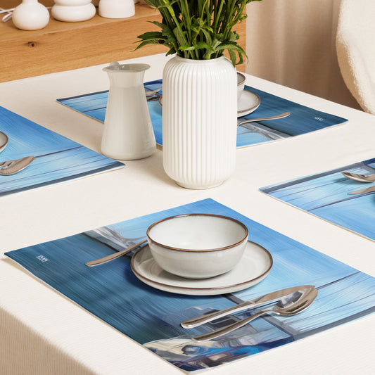 The Sleeping Yachts (at Morning) - Placemat Set - iSAW Company