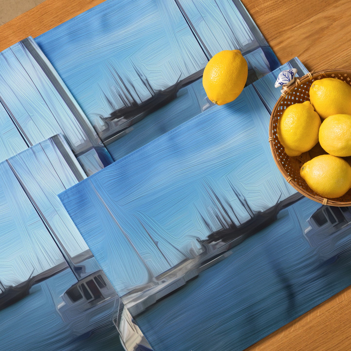 The Sleeping Yachts (at Morning) - Placemat Set - iSAW Company