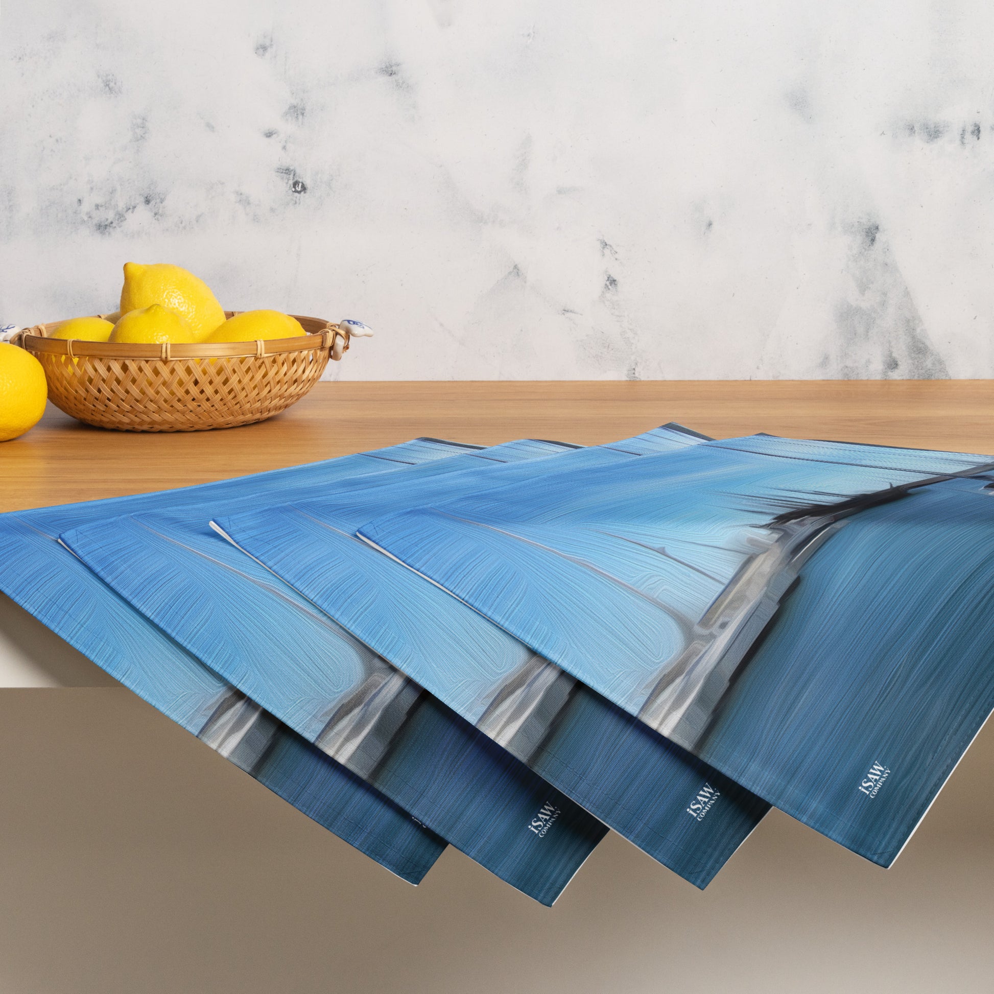 The Sleeping Yachts (at Morning) - Placemat Set - iSAW Company