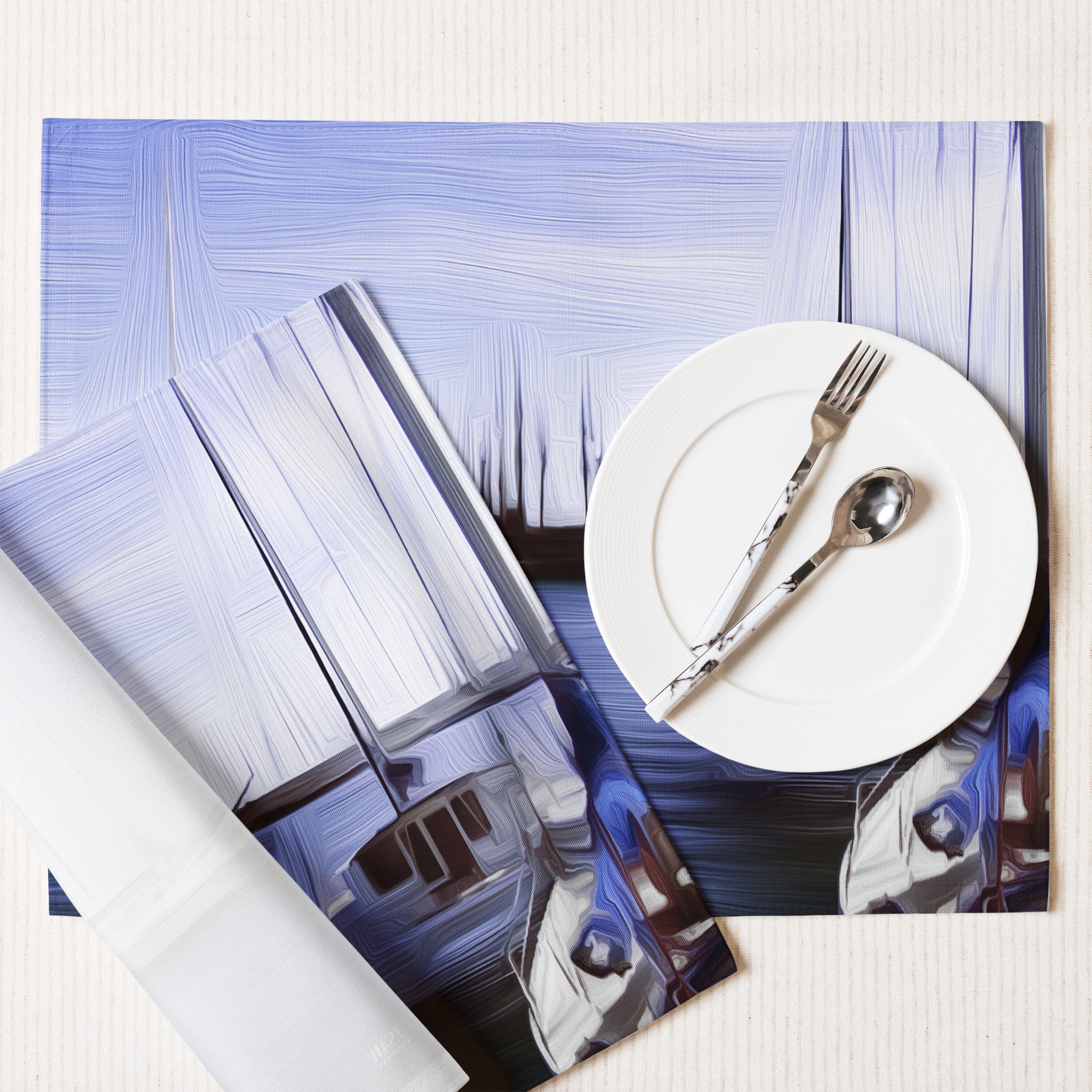 The Sleeping Yachts (at Afternoon) - Placemat Set - iSAW Company