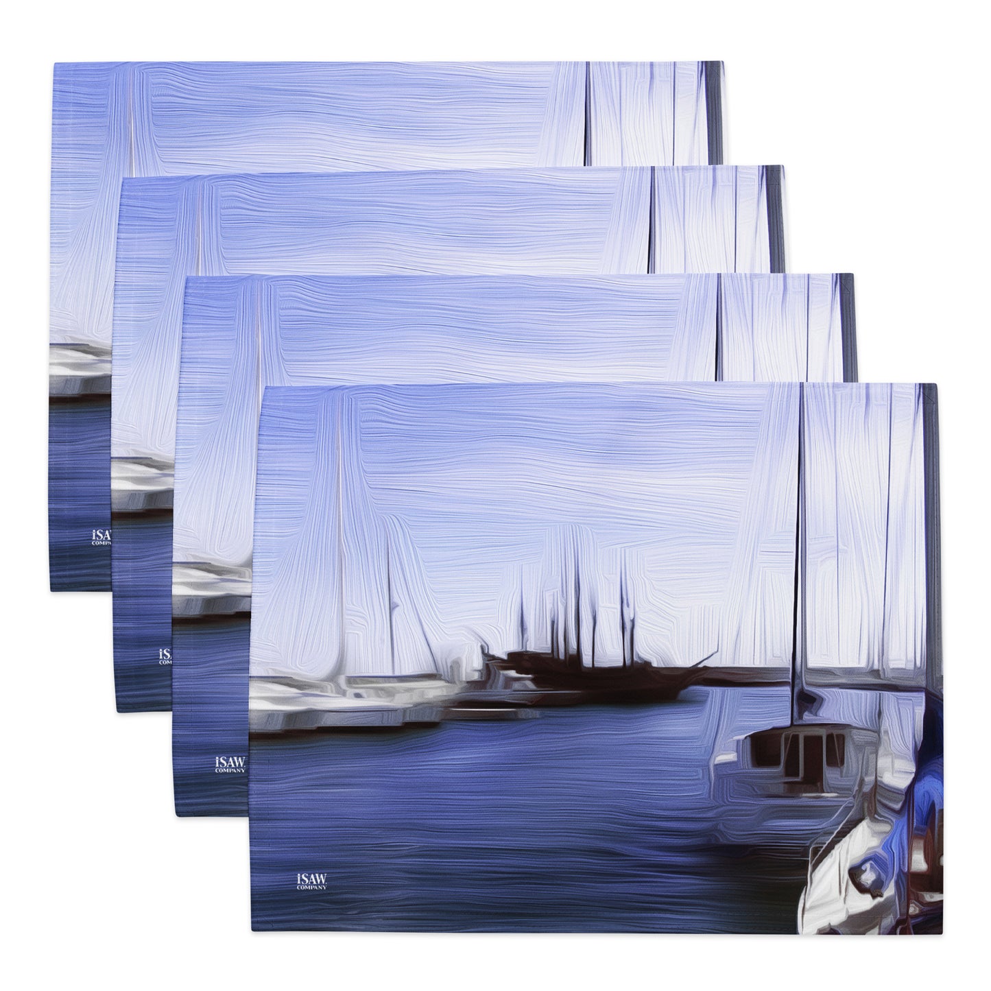 The Sleeping Yachts (at Afternoon) - Placemat Set - iSAW Company