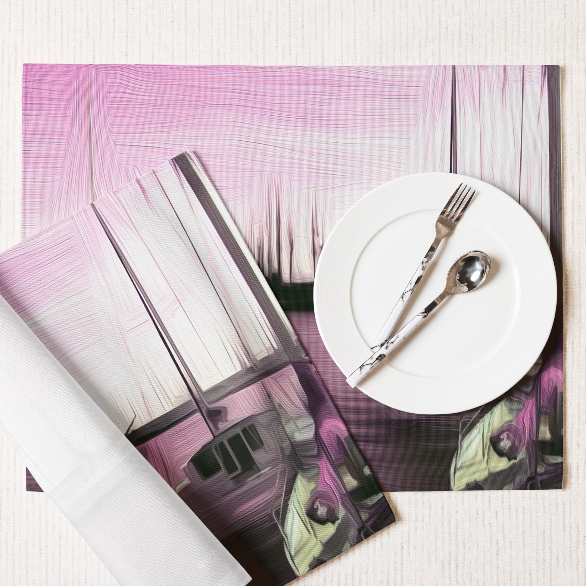The Sleeping Yachts (at Evening) - Placemat Set - iSAW Company