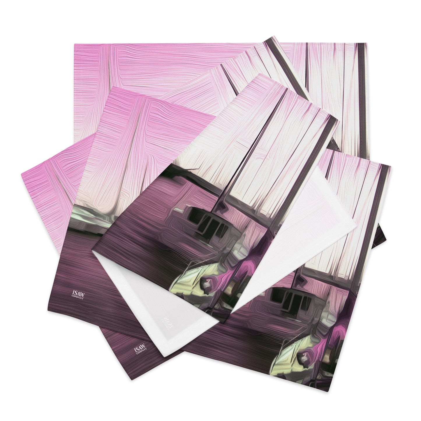 The Sleeping Yachts (at Evening) - Placemat Set - iSAW Company