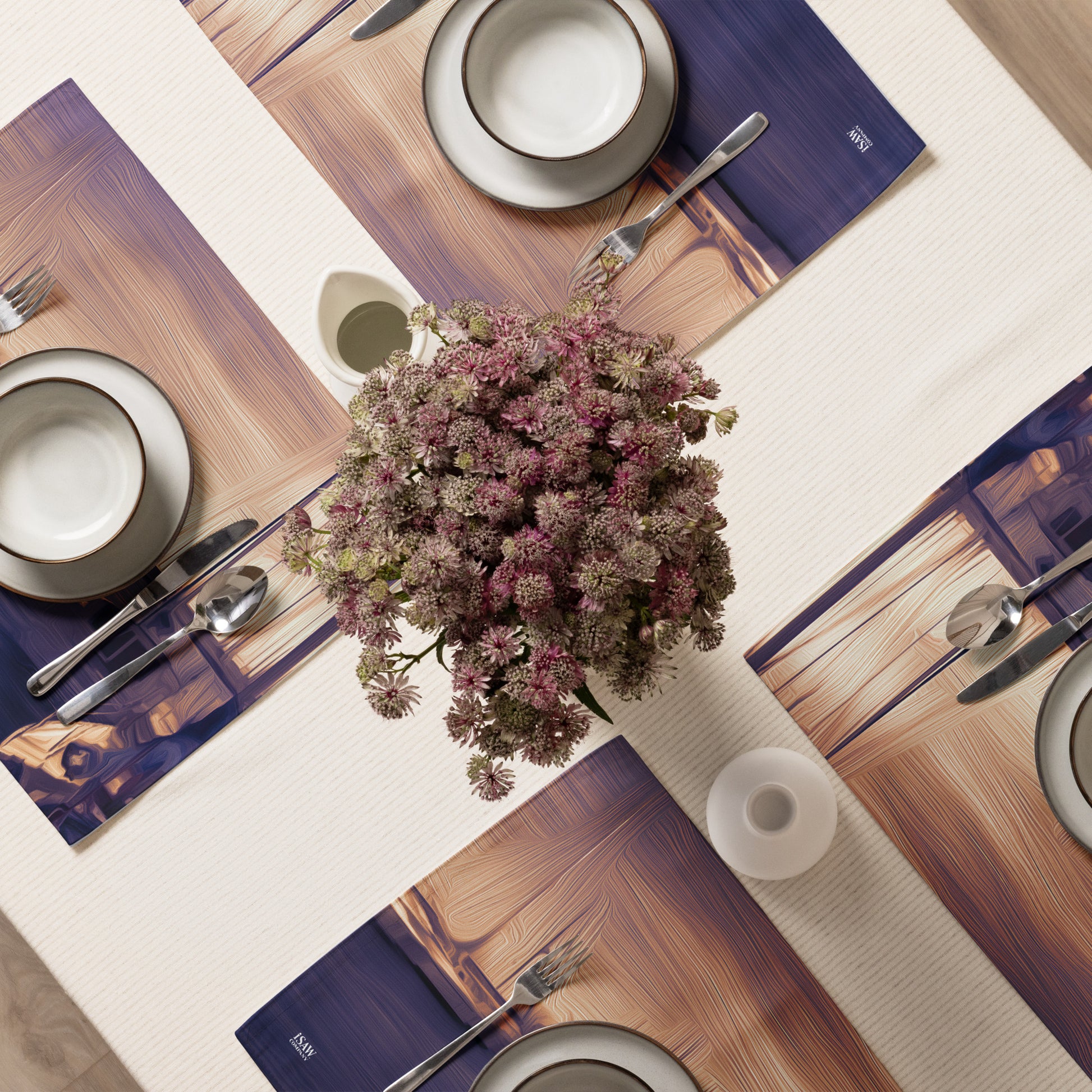 The Sleeping Yachts (at Sunset) - Placemat Set - iSAW Company