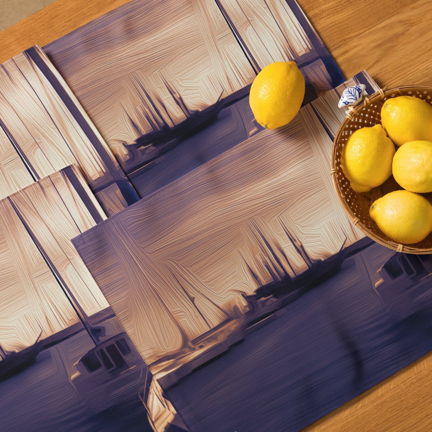 The Sleeping Yachts (at Sunset) - Placemat Set - iSAW Company
