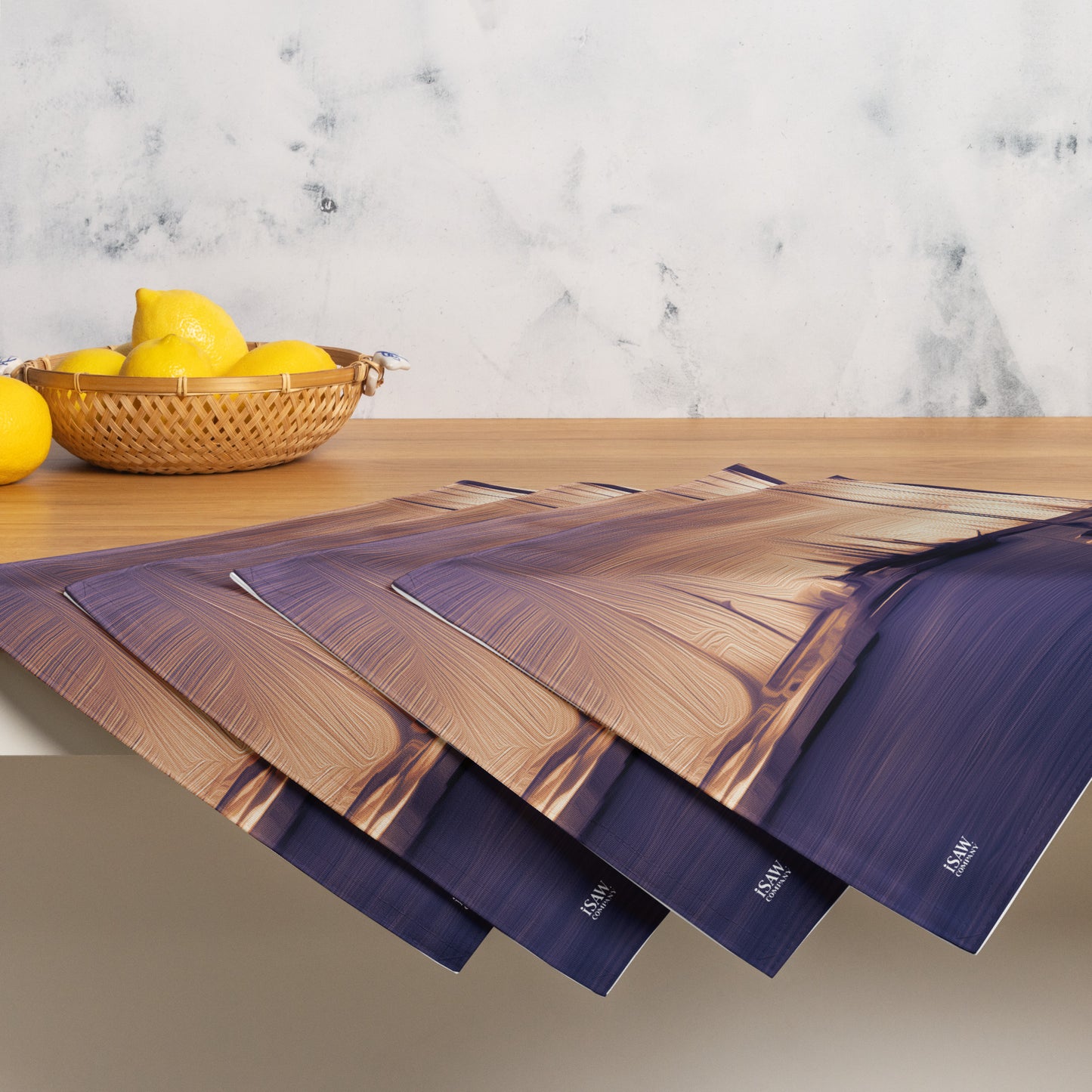 The Sleeping Yachts (at Sunset) - Placemat Set - iSAW Company