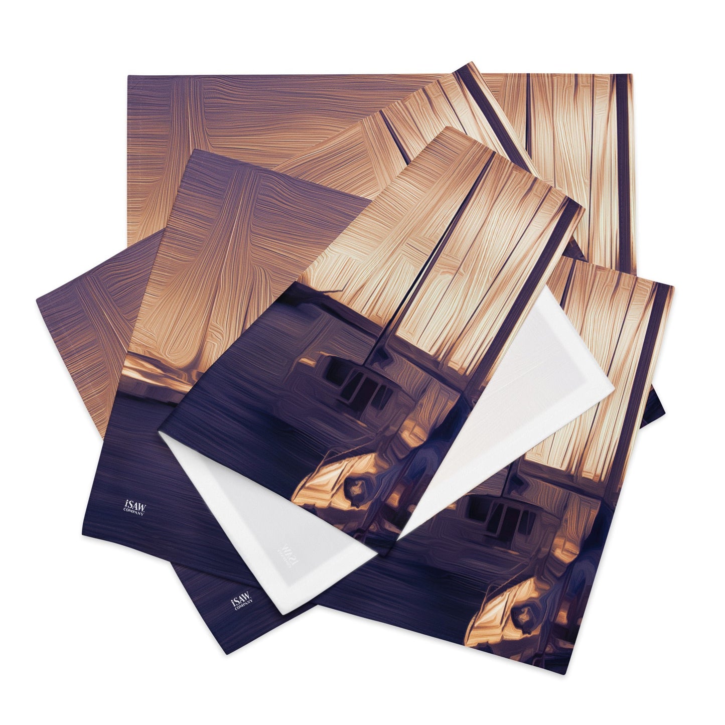 The Sleeping Yachts (at Sunset) - Placemat Set - iSAW Company