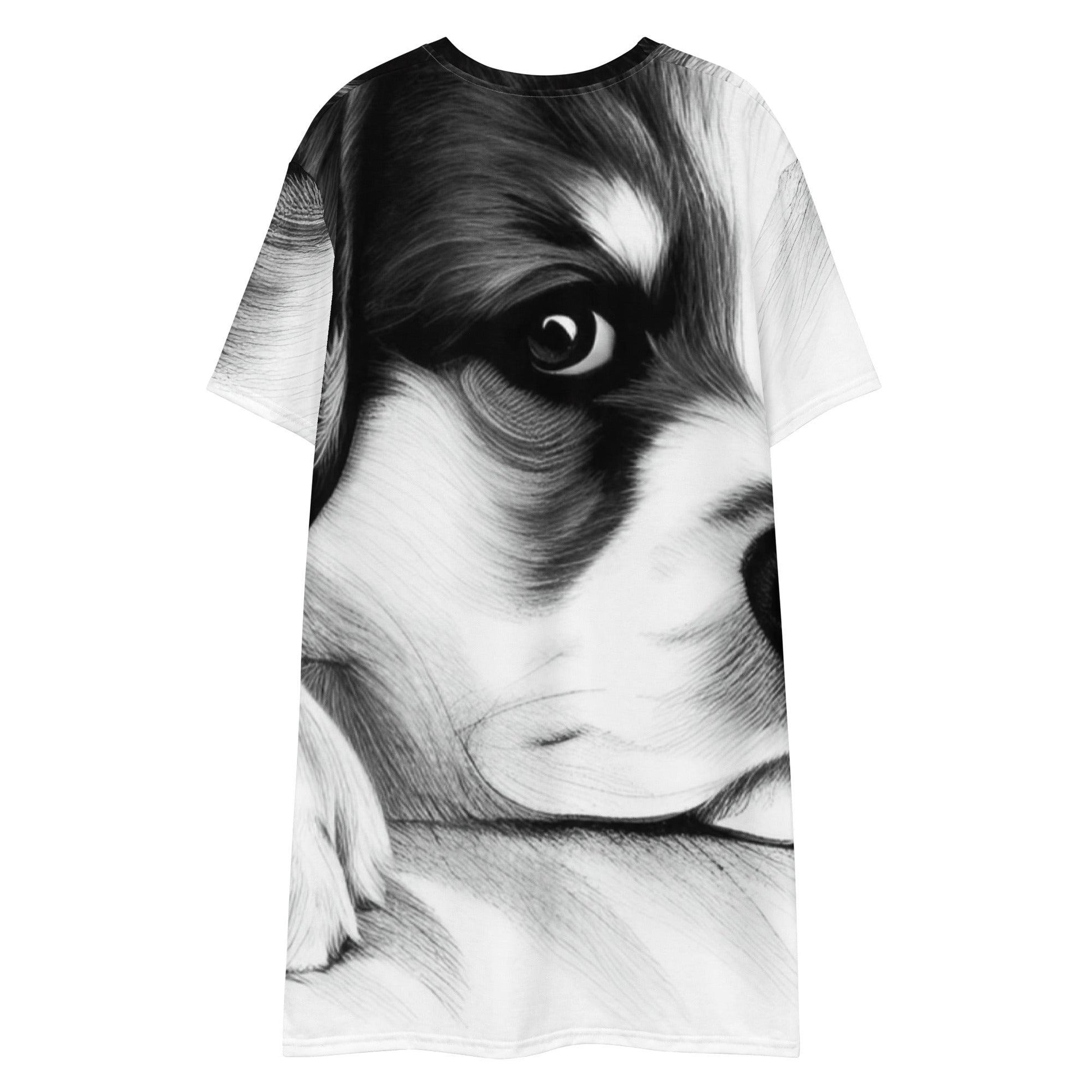 Puppy Love 3 - Womens T-Shirt Dress - iSAW Company
