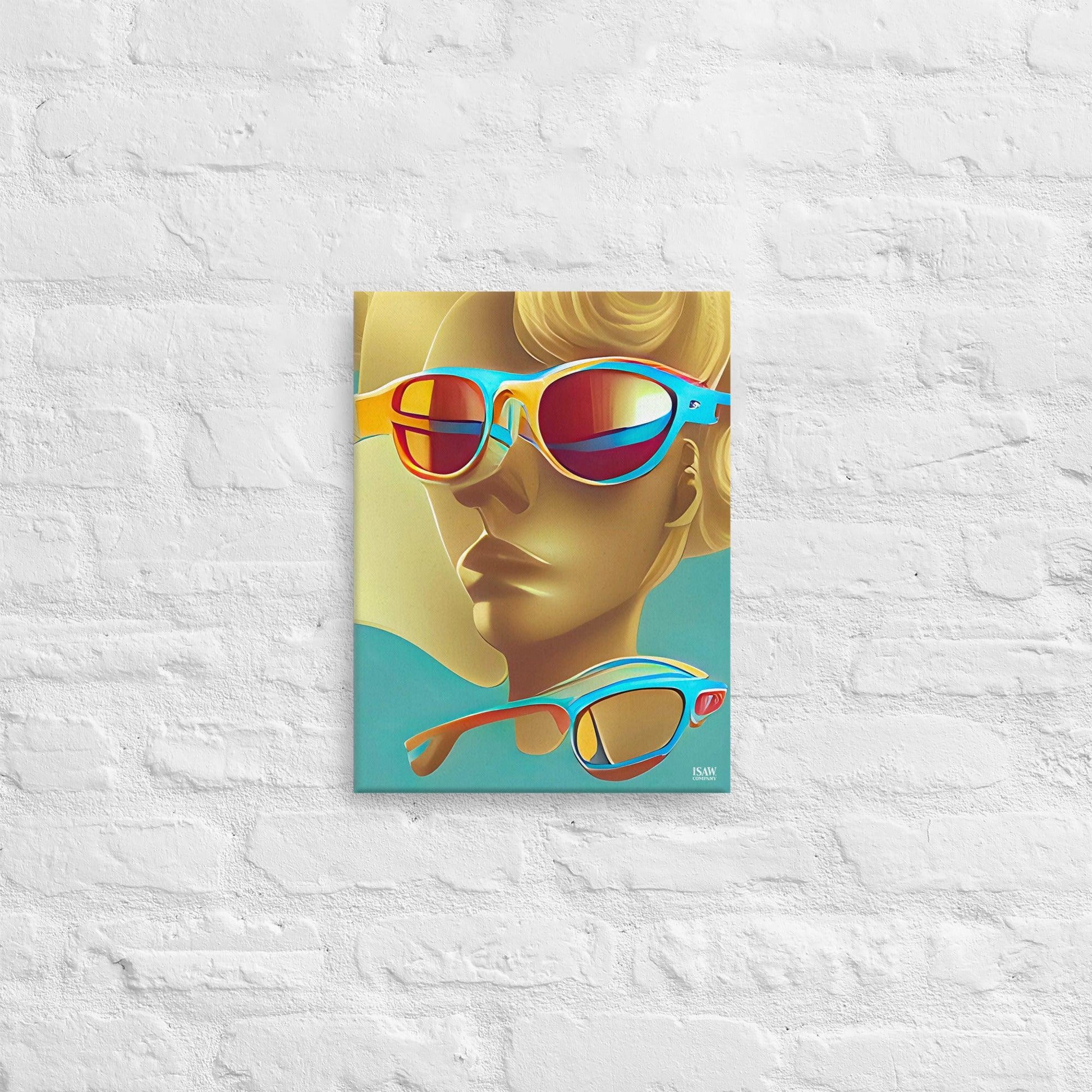 Retro Cool Blue - Canvas Print - iSAW Company