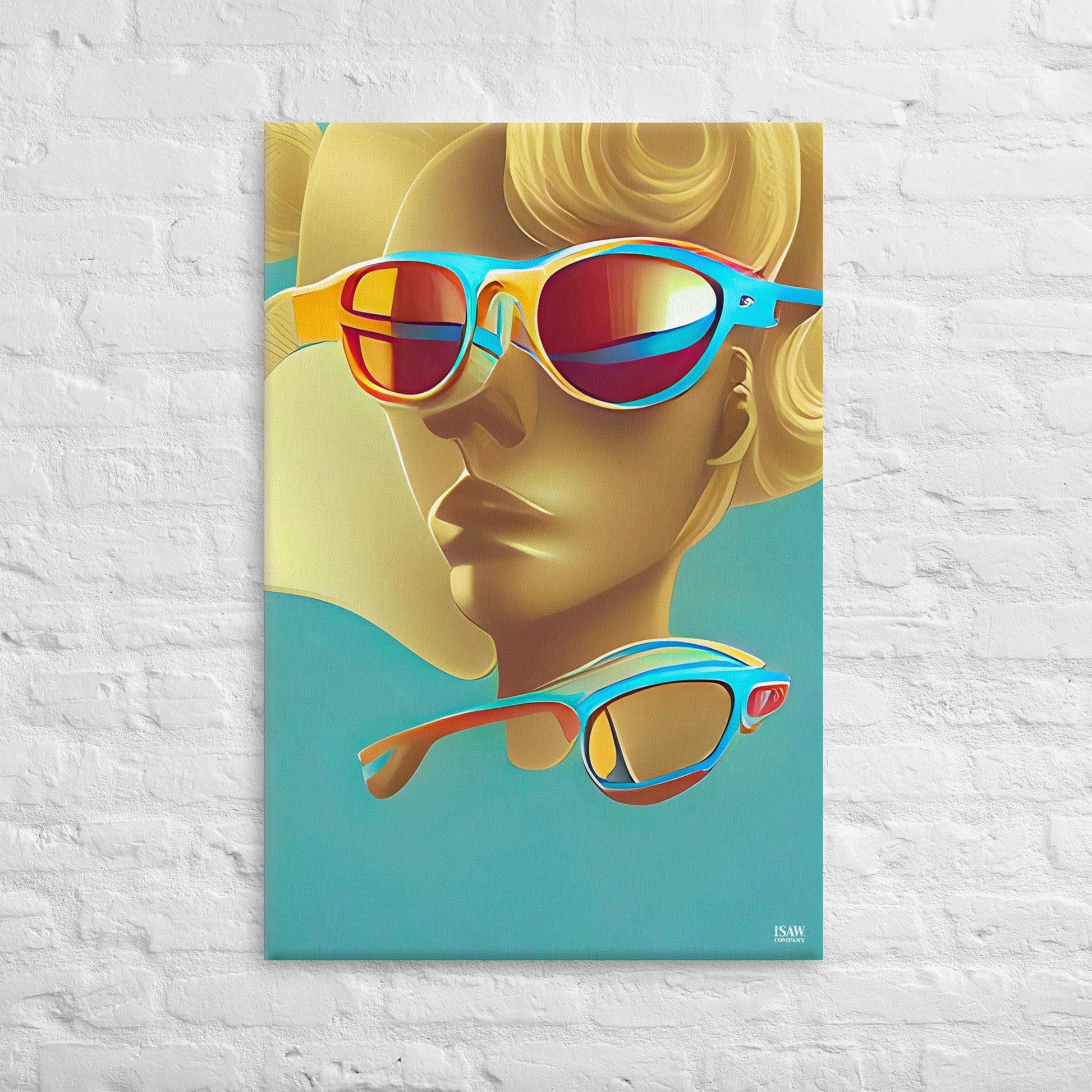 Retro Cool Blue - Canvas Print - iSAW Company