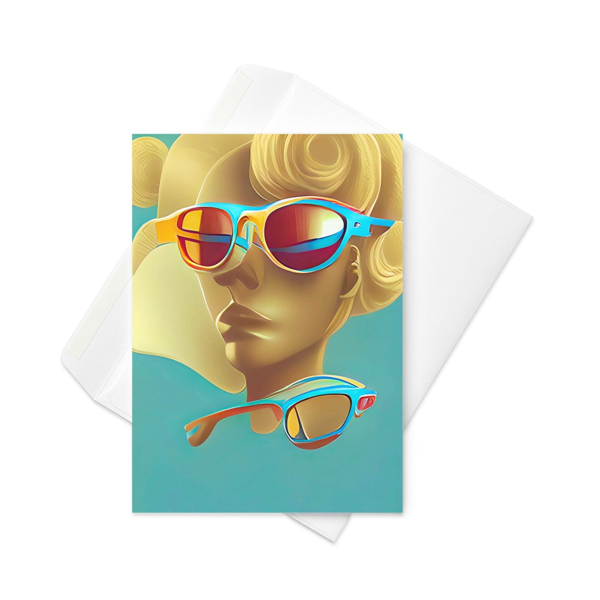 Retro Cool Blue - Note Card - iSAW Company