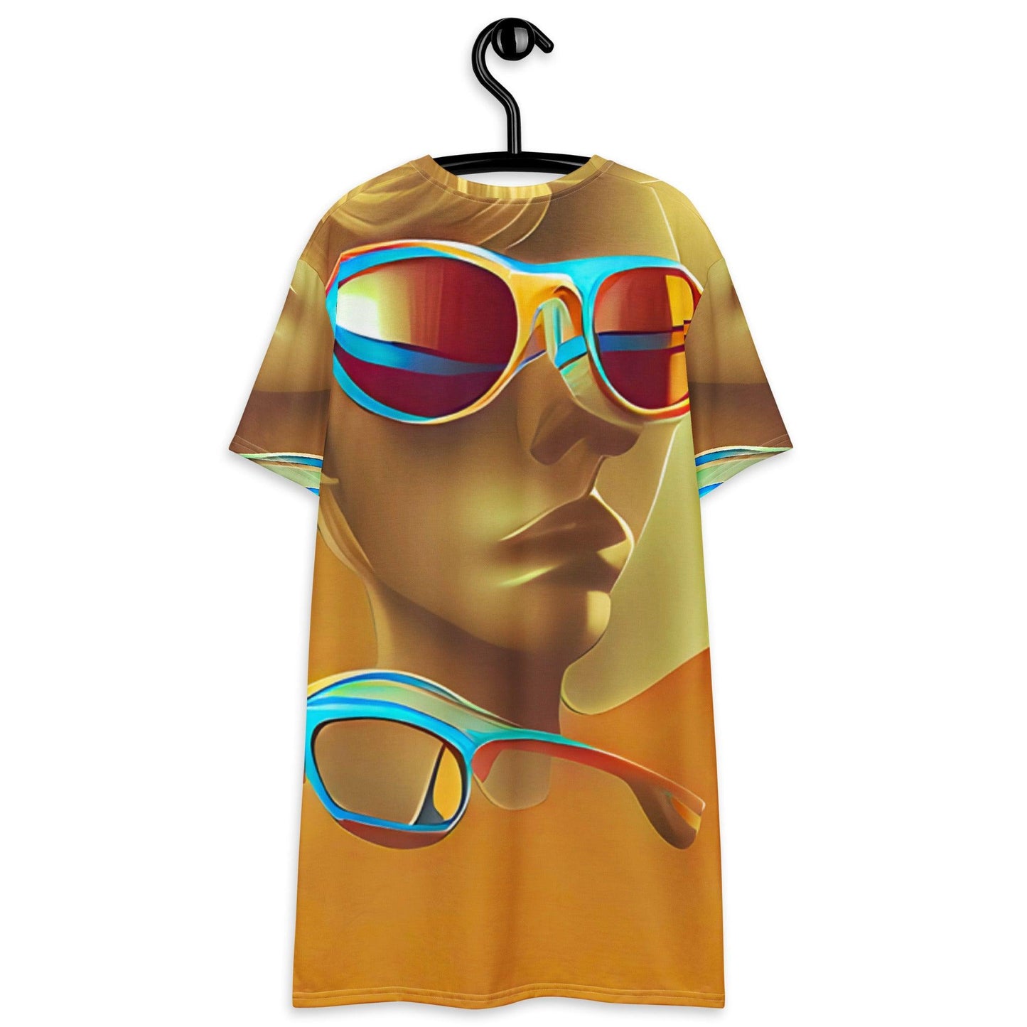 Retro Cool Orange - Womens T-Shirt Dress - iSAW Company