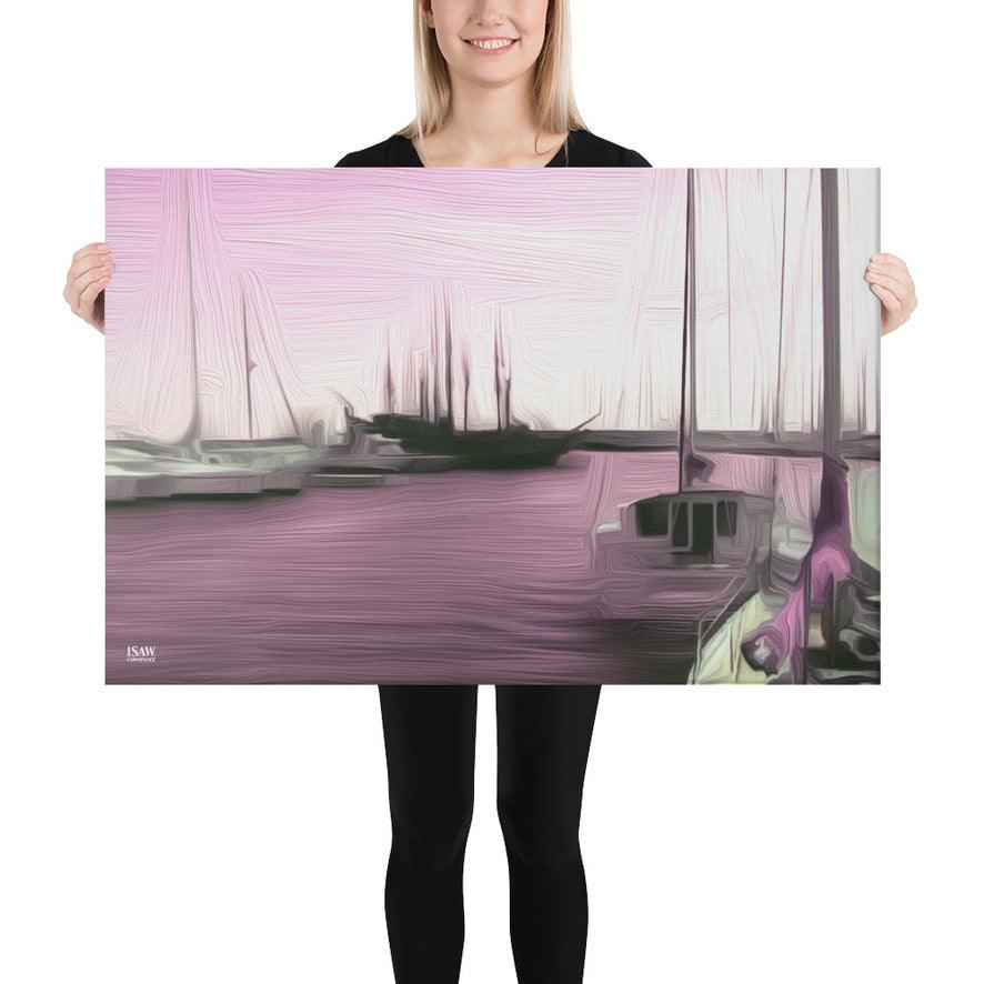 The Sleeping Yachts (at Evening) - Canvas Print - iSAW Company