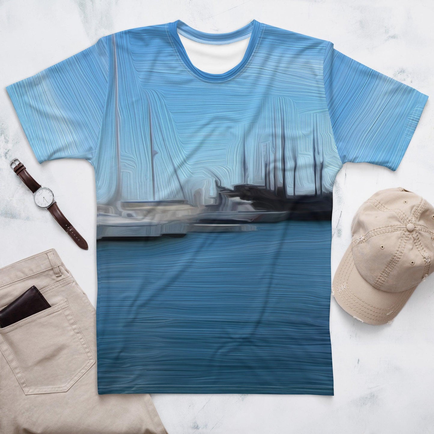 The Sleeping Yachts (at Morning) - Mens T-Shirt - iSAW Company