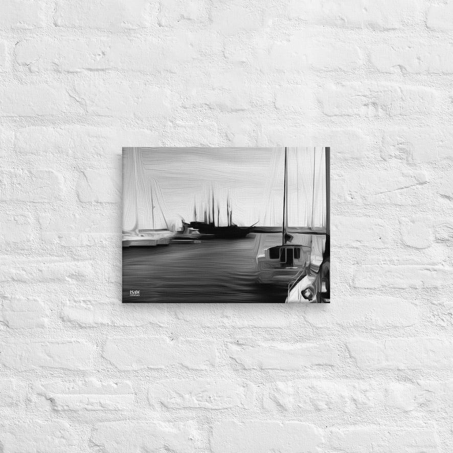 The Sleeping Yachts (at Night) - Canvas Print - iSAW Company