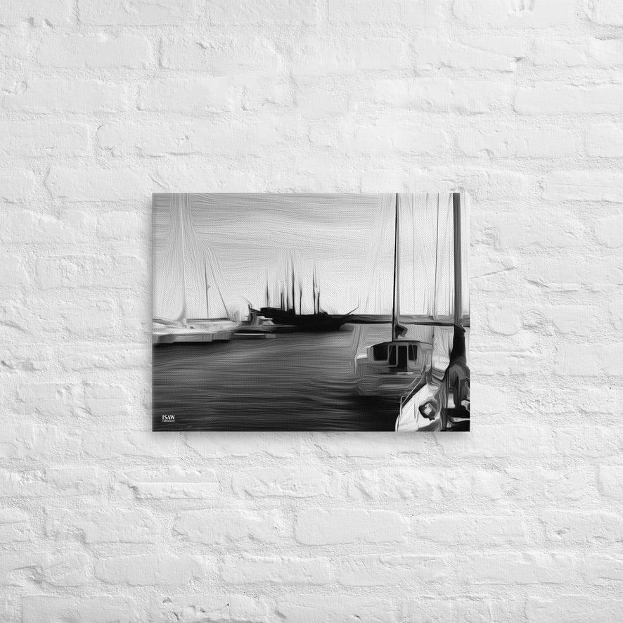 The Sleeping Yachts (at Night) - Canvas Print - iSAW Company