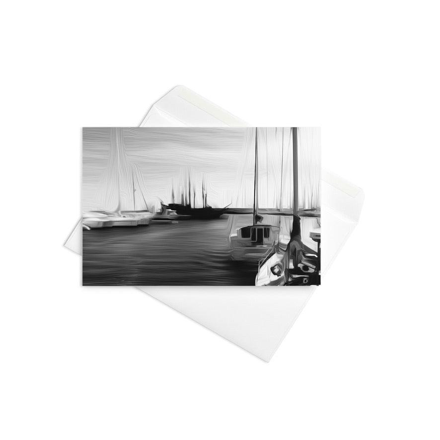 The Sleeping Yachts (at Night) - Note Card - iSAW Company