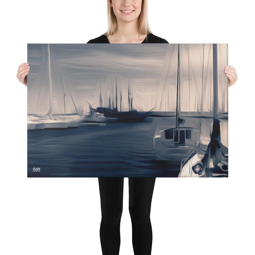 The Sleeping Yachts (at Sunrise) - Canvas Print - iSAW Company