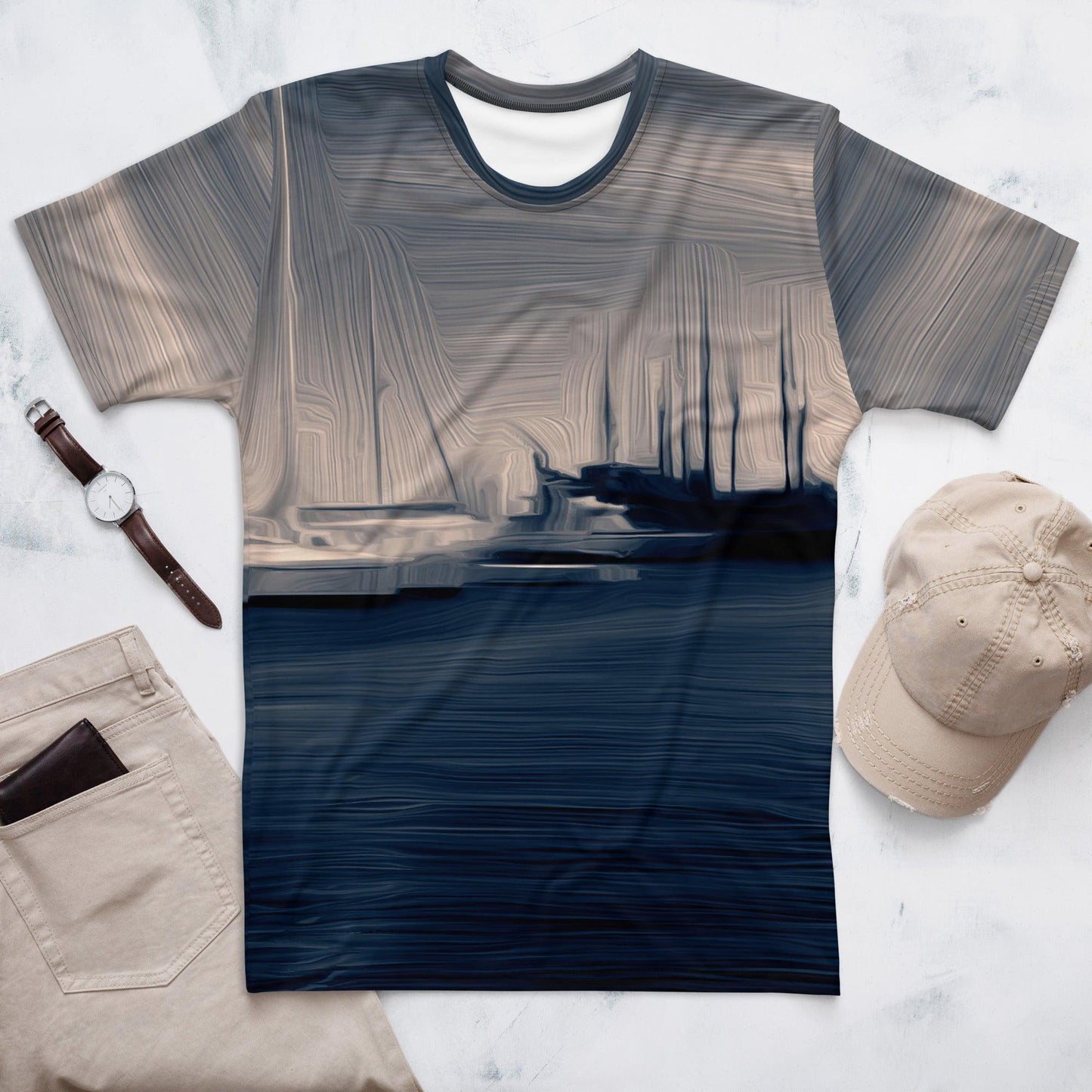 The Sleeping Yachts (at Sunrise) - Mens T-Shirt - iSAW Company