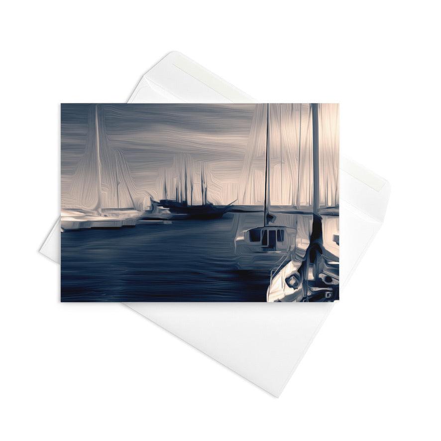 The Sleeping Yachts (at Sunrise) - Note Card - iSAW Company