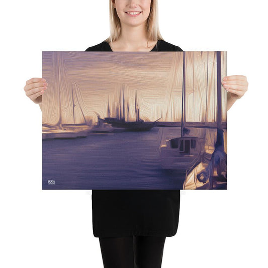 The Sleeping Yachts (at Sunset) - Canvas Print - iSAW Company