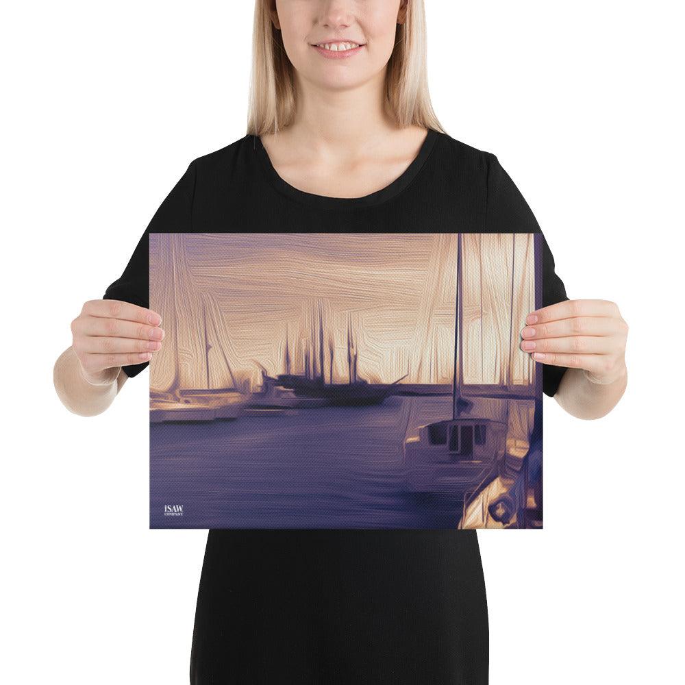 The Sleeping Yachts (at Sunset) - Canvas Print - iSAW Company