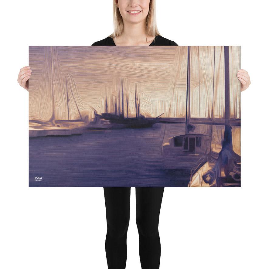 The Sleeping Yachts (at Sunset) - Canvas Print - iSAW Company