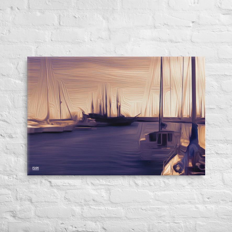 The Sleeping Yachts (at Sunset) - Canvas Print - iSAW Company