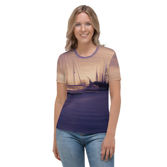 The Sleeping Yachts (at Sunset) - Womens T-Shirt - iSAW Company