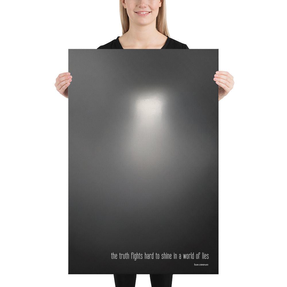 The Truth Fights Hard To Shine In A World Of Lies - Canvas Print - iSAW Company