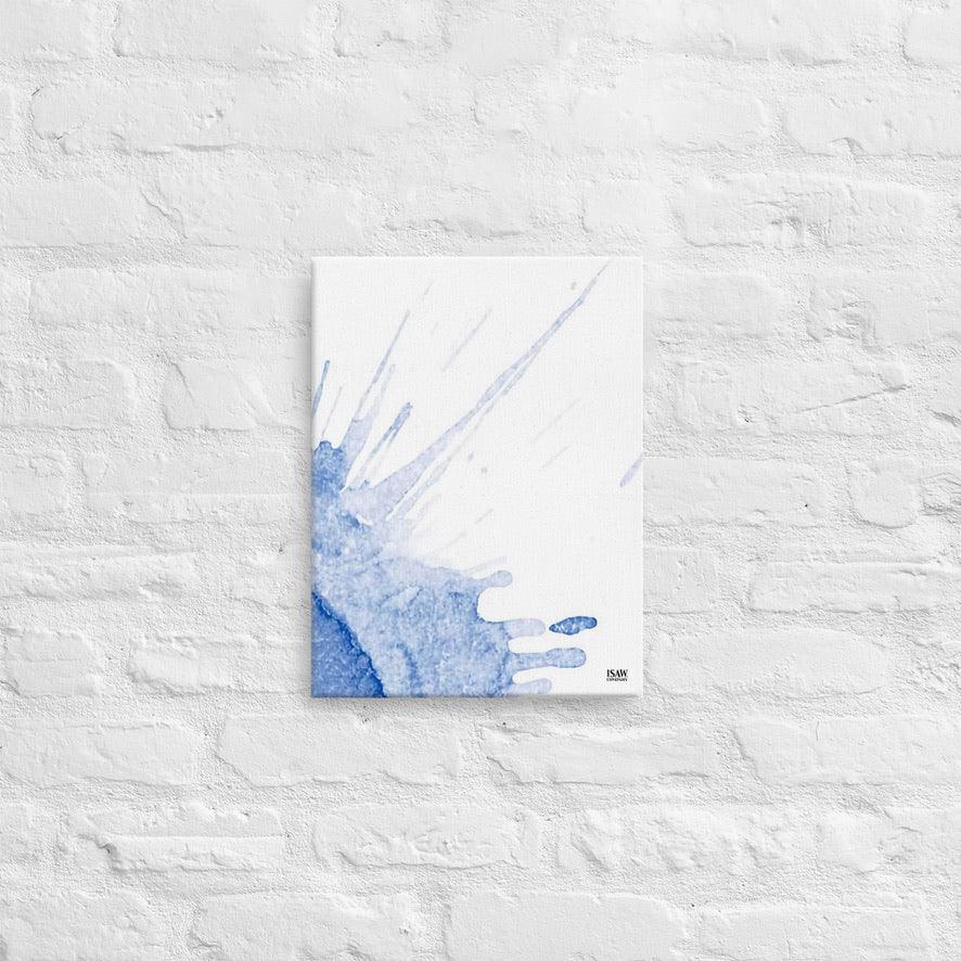 Watercolour Blue Splash - Canvas Print - iSAW Company