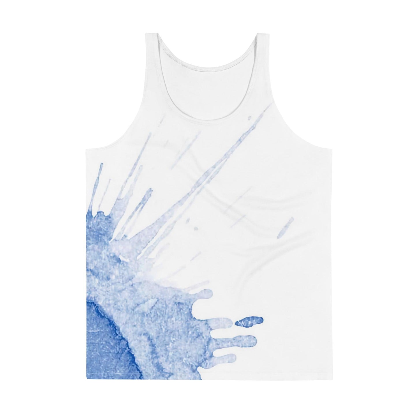 Watercolour Blue Splash - Mens Tank Top - iSAW Company